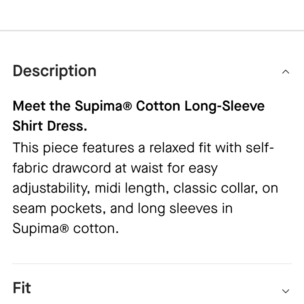 🆕EVERLANE The Supima® Cotton Midi Shirt Dress - Picture 12 of 12
